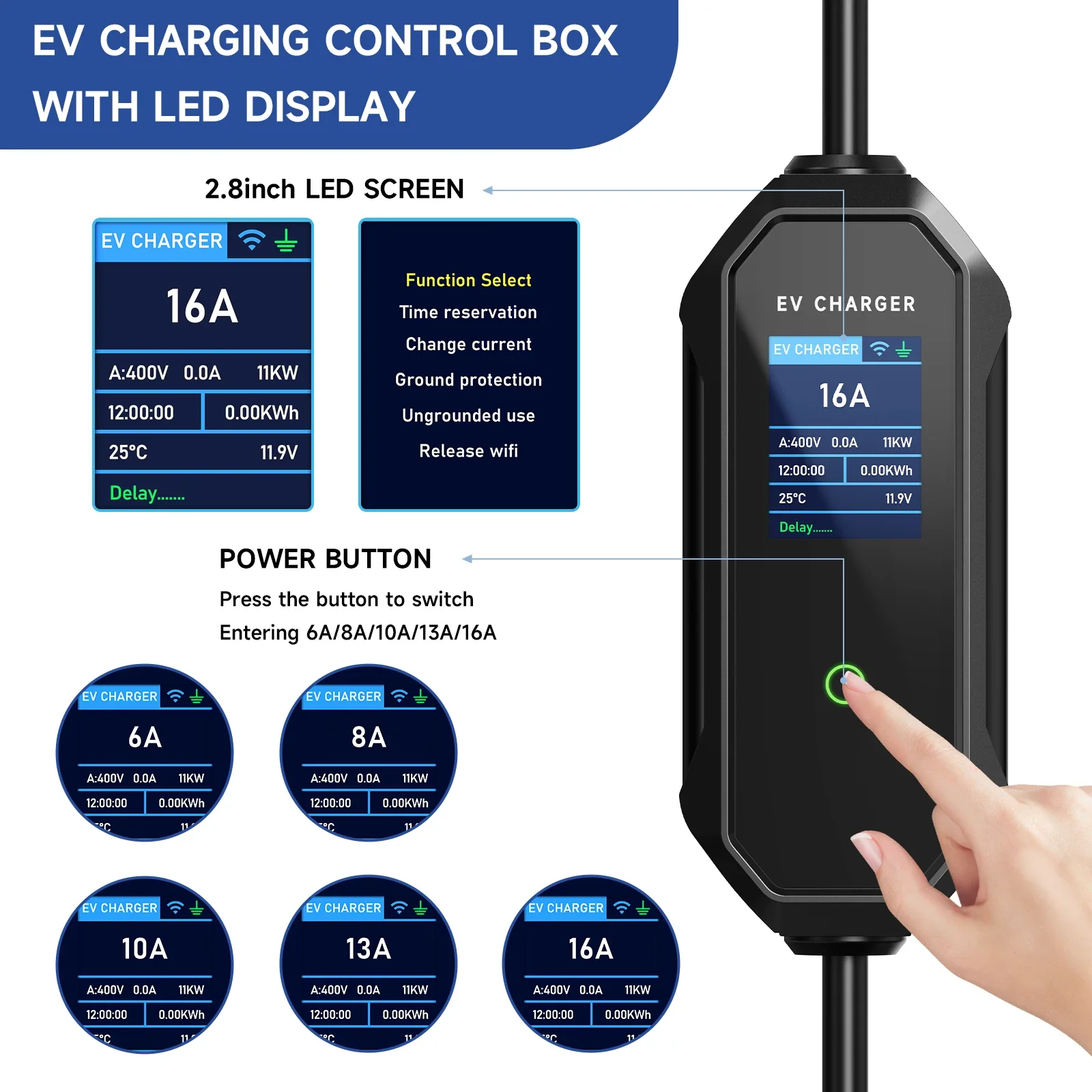 Carregador EV Tipo 2 AFEEV 11K - Type 2 Portable Ev Charger 11Kw Cee avaliação e preço